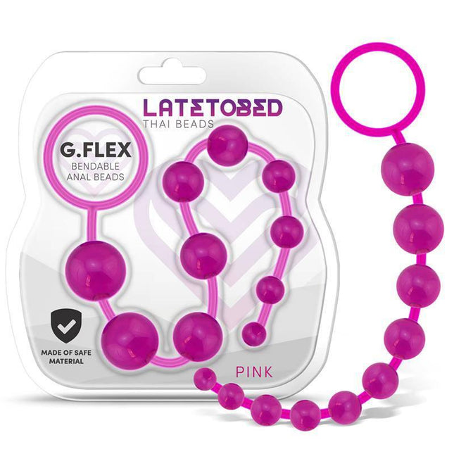 G.Flex Bendable Thai Anal Beads Pink in packaging