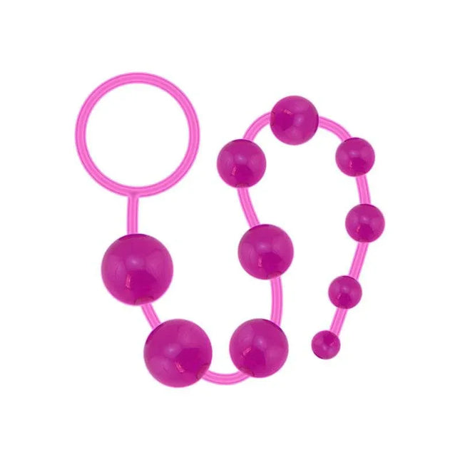 G.Flex Bendable Thai Anal Beads Pink, flexible and body-safe anal toy for enhanced stimulation and comfort.