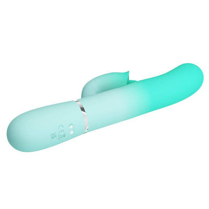 Gigi Rabbit Vibrator Thumping and Licking - dual-stimulation vibrator with seven pulsation and tongue modes for customizable experience.