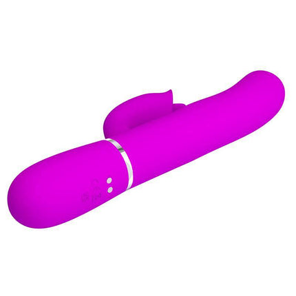 Gigi Vibrator Licking and Thumping Fuchsia - compact pleasure device with dual-action stimulation for clitoral bliss.