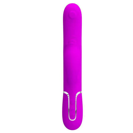 Gigi Vibrator Licking and Thumping Fuchsia, dual-action pleasure device for clitoral stimulation in vibrant color, compact and discreet design.