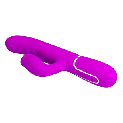 Gigi Vibrator Licking and Thumping Fuchsia in bright pink, dual-action clitoral stimulator for maximum pleasure.