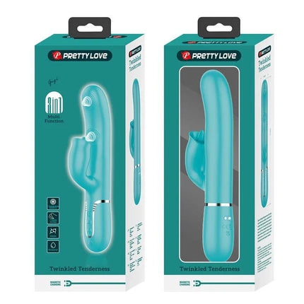Packaging of Gigi Vibrator Licking and Thumping Turquoise, featuring sleek turquoise design and innovative features.