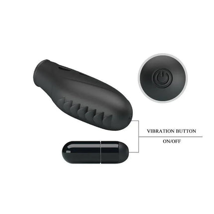 Gilo Finger Vibrator with vibration button and on/off feature for precise stimulation