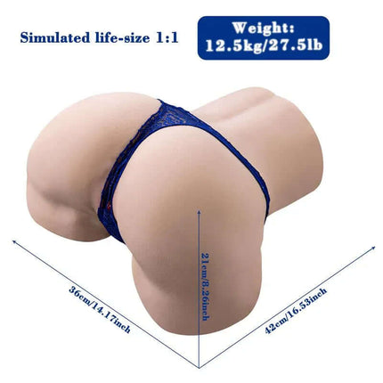 Gina Masturbator with Thrusting 12.5 kg realistic torso sex toy with blue lingerie and lifelike dimensions