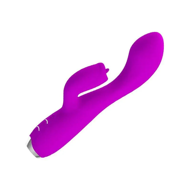 Gloria Vibe with Tongue USB in vibrant purple, featuring a curved silhouette for G-spot and clitoral stimulation.