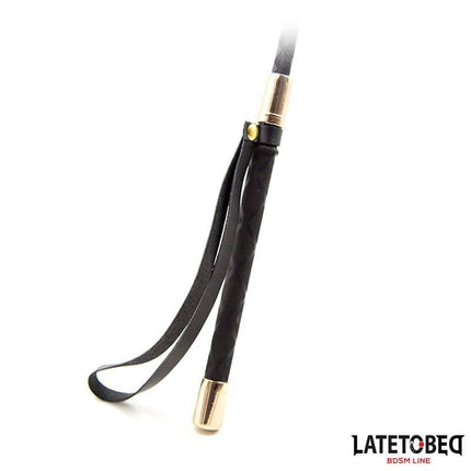 Gold Metal crop 45 cm - Premium Latetobed BDSM riding crop with durable PU and metal design for sophisticated play.