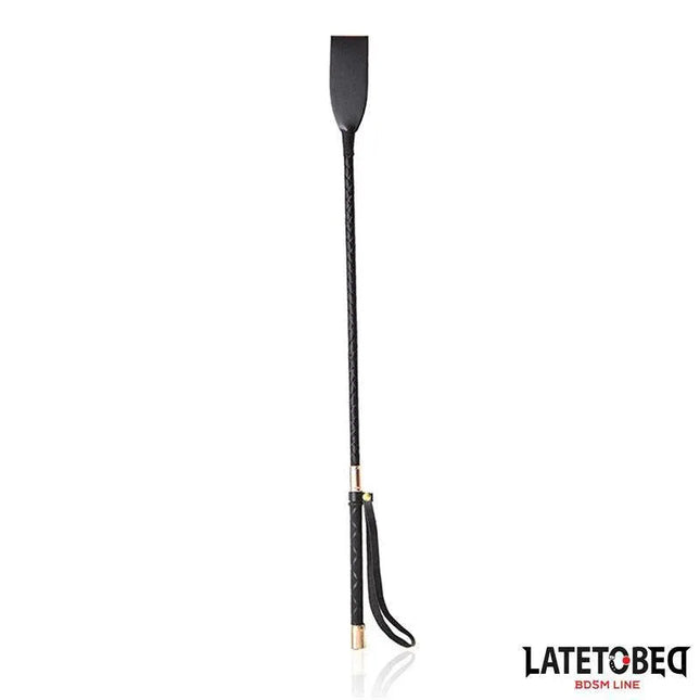 Gold Metal crop 60 cm - Premium PU and metal riding crop, part of Latetobed BDSM Line, featuring durable construction and elegant design.