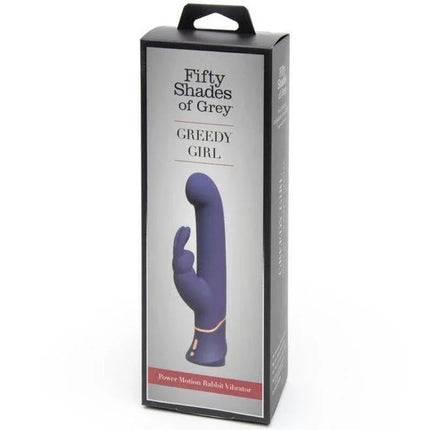 Greedy Girl Vibe with Thrusiting Movements G-Spot Stimulator and Rabbit Purple in packaging