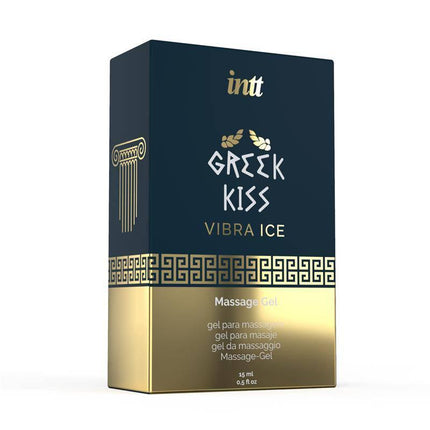 Greek Kiss Tingling and Cooling Gel Anal Area 15 ml in packaging, enhancing intimacy with refreshing and playful sensations for him and her.