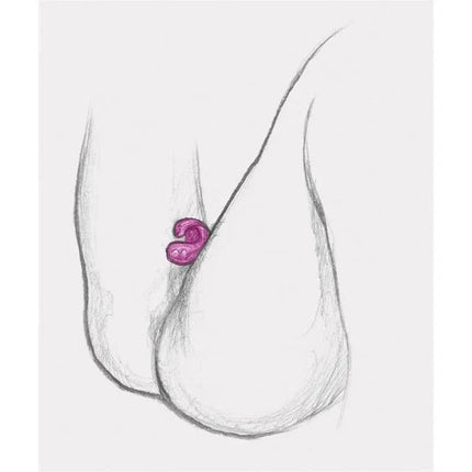Illustration of Gring XL Sweet Raspberry used on the body, highlighting ergonomic design and vibrant color.