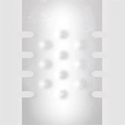 Internal texture of Grovy Masturbator Egg Elastic Yellow for stimulating experience.