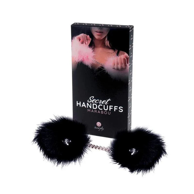 Handcuffs with Marabou Black - Secretsextoys.store