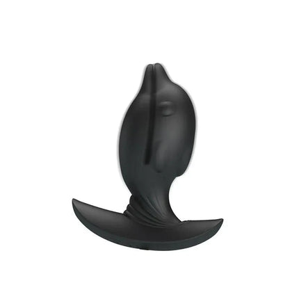 Hanson Inflatable Butt Plug with Vibration shown in black, featuring an ergonomic design for customizable fullness and 10 vibration settings.