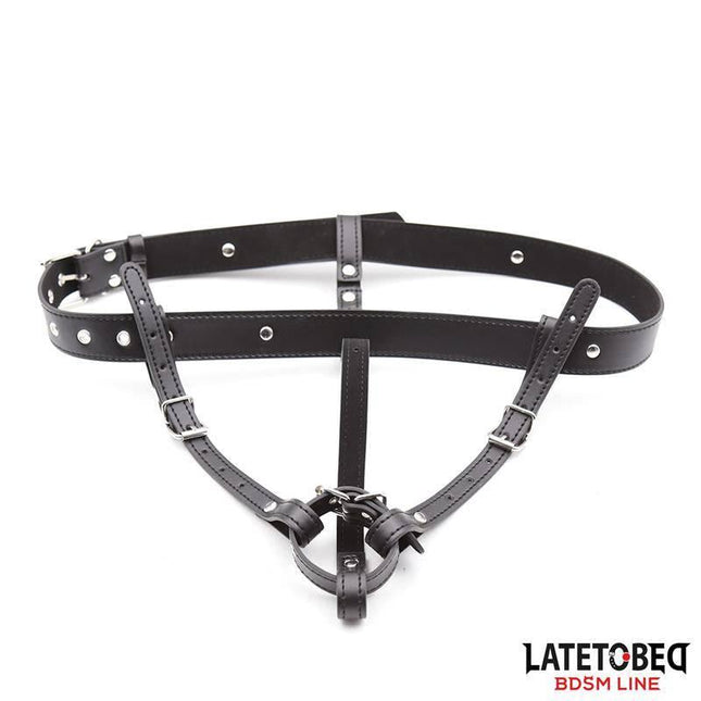 Harness Belt Adjustable from Latetobed's BDSM Line, black leather harness with adjustable straps for women, designed for comfort and fit.