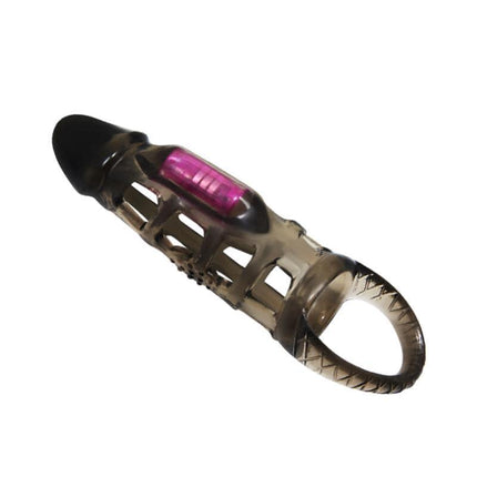 Harrison Vibrating Penis Sleeve Enhances Erection, textured TPR material, enhances shared pleasure for couples.