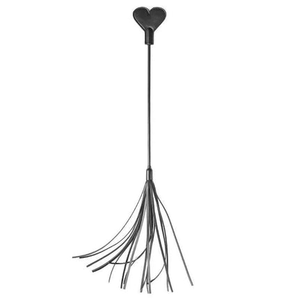 Heart Paddle with Flogger 60 cm, dual-ended BDSM toy featuring a heart-shaped crop and classic flogger, elegant and powerful design.