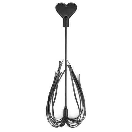 Heart Paddle with Flogger 60 cm BDSM tool featuring a heart-shaped crop and a classic flogger, ideal for adventurous couples.