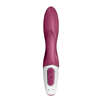 Heated Affair Vibrador with Heat Effect G-Spot USB Silicona in pink with contoured design and control buttons.