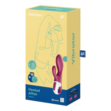 Heated Affair Vibrador with Heat Effect G-Spot USB Silicona packaging showing product features and sleek design.