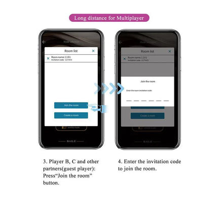 App interface for multiplayer long-distance connectivity on the Hector Electroshock Vibe with App.