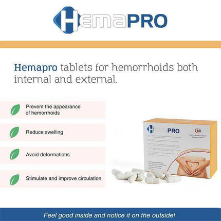 Hemapro Hemorrhoids Pills 60 Tablets for digestive health and hemorrhoid relief