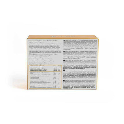 Back view of Hemapro Hemorrhoids Pills 60 Tablets box showing ingredients and details.