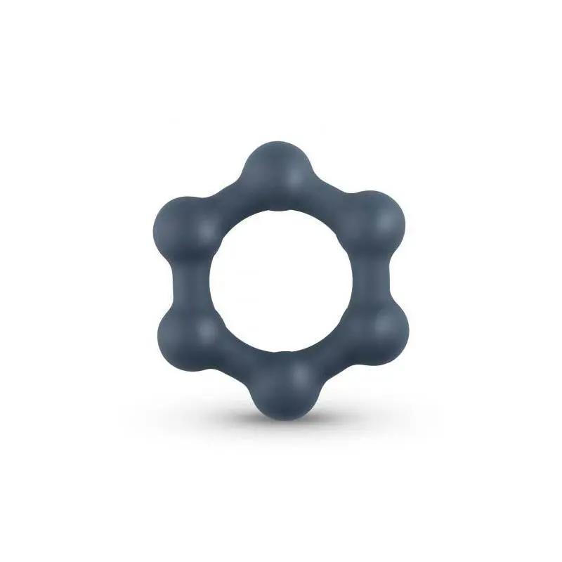 Hexagon Cockring With Steel Balls - secretsextoys.store