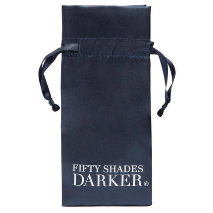 Silky storage pouch for His Rules Bondage Bow Tie from Fifty Shades Darker collection, elegant and discreet.