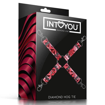 Hog Tie Diamond Vegan Leather packaging showcasing BDSM restraint with stylish design.