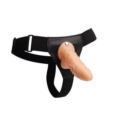 Hollow Cock dildo harness with adjustable straps for comfortable and realistic intimate play. Ideal for solo or couples use.