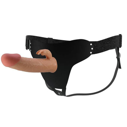 Hollow Strap-on Harness wt Dildo 19 cm Mavis with adjustable straps for comfort and control in intimate moments.