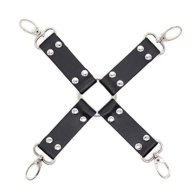 Hook Hog Tie Light BDSM restraint with riveted construction and four rings for versatile configurations.