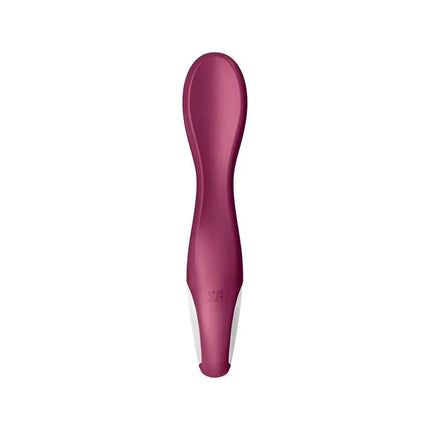 Hot Spot Vibe with Heat Function G-Spot USB Silicone in vivid red color, designed for enhanced G-spot stimulation and warmer sensations.