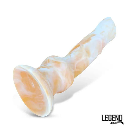 Houndre Liquid Silicone Dildo 19,5 cm in vibrant colors from Legend Dildos, featuring a contoured design for adventurous pleasure.