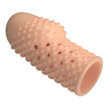 Hoytt Penis Sleeve in soft TPR material, designed for comfort and flexibility, enhancing performance with a textured surface.