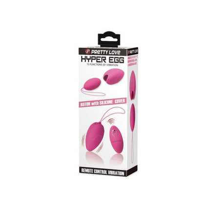 Huevo a Control Remoto Silicone Cover Clave 72 pink packaging with vibrating egg and wireless remote shown on box.