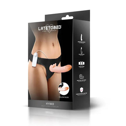 Hybee Multi-Speed Strap-On with Hollow Dildo and Remote Control packaging