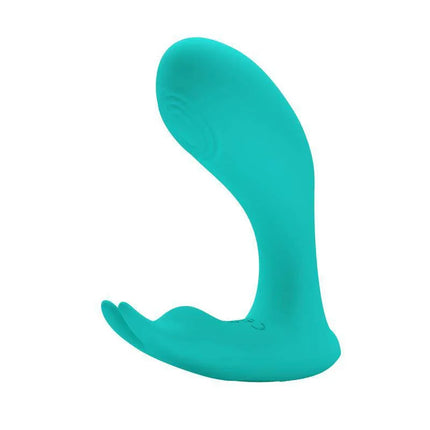 Idabelle Stimulator with Vibration and Pulsation Remote Control in turquoise color