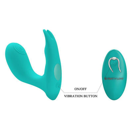 Idabelle Stimulator with Vibration and Pulsation Remote Control featuring dual motors and ergonomic design