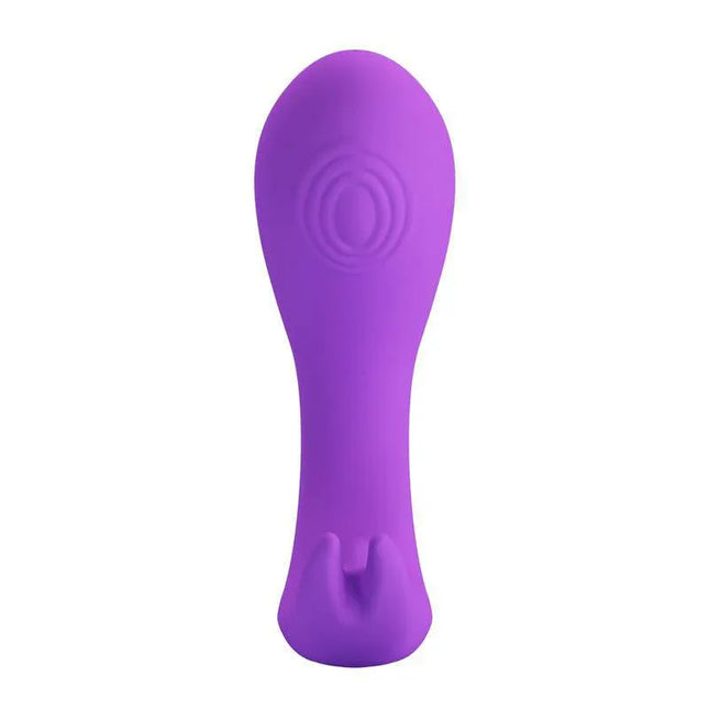 Idabelle Stimulator with Vibration and Pulsation Remote Control - purple dual-motor massager for targeted G-spot and clitoral pleasure.