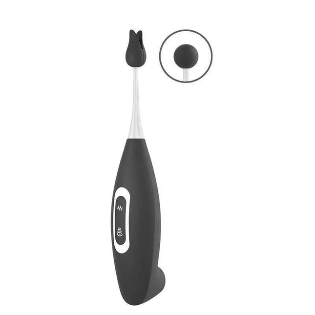 Black Ijoy Clitoris Sucker and Stimulator with dual attachments for clitoral and nipple stimulation