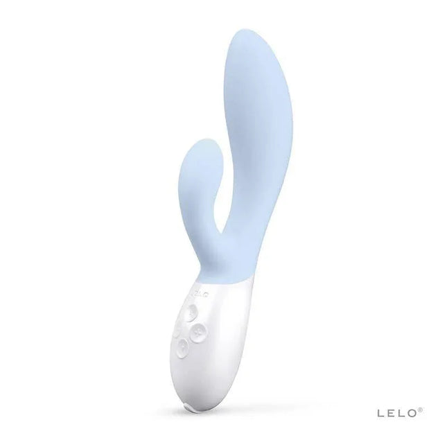 Ina 3 Vibe Seafoam rabbit vibrator with dual stimulation design, crafted from soft silicone for comfort and performance.