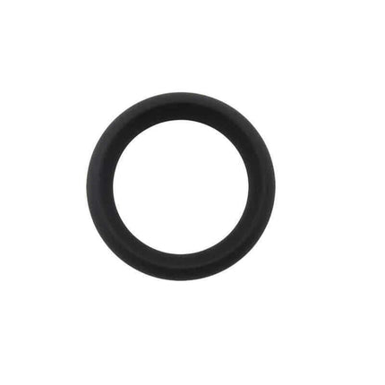Infinity Black Silicone Ring L, durable and skin-friendly, perfect for enhancing intimate moments with comfort and reliability.