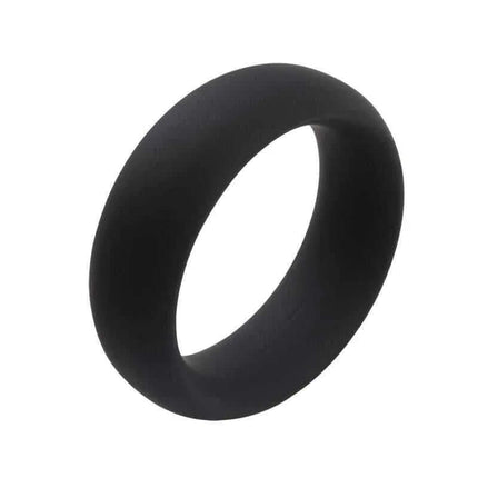 Infinity Black Silicone Ring L - durable, skin-friendly silicone ring, 4.8 cm diameter, phthalate-free, black color for comfort and safety.