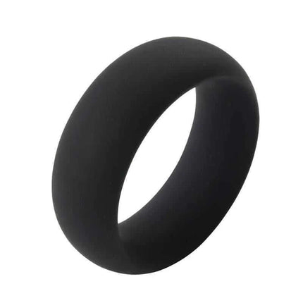 Infinity Silicone Cock Ring M Black, 4.2 cm phthalate-free silicone ring, body-safe, durable design for extended wear.