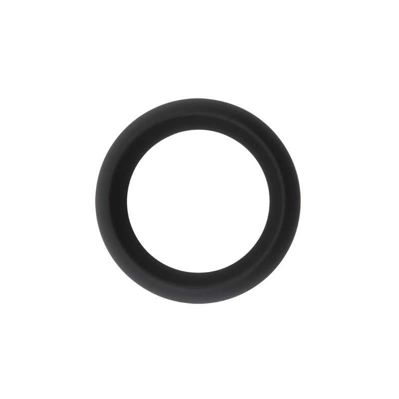 Infinity Silicone Cock Ring M Black - secretsextoys.store