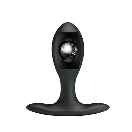 Inflatable Anal Plug with Internal Ball Weight made of smooth body-safe silicone