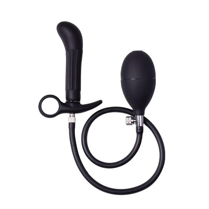 Inflatable Anal Plug with Pump Black - secretsextoys.store