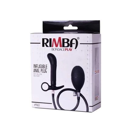 Inflatable Anal Plug with Pump Black box packaging by Rimba